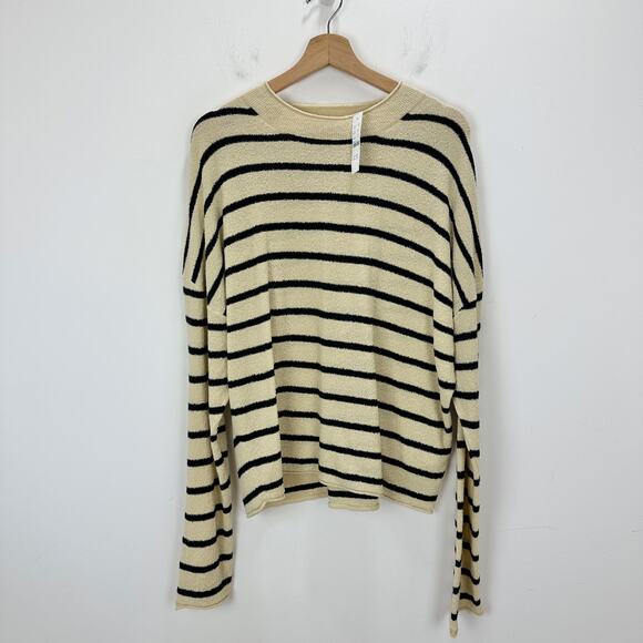 J.Crew Cropped Boucle Rollneck Sweater Striped Cotton Blend Nautical XXL NWT - Picture 5 of 13